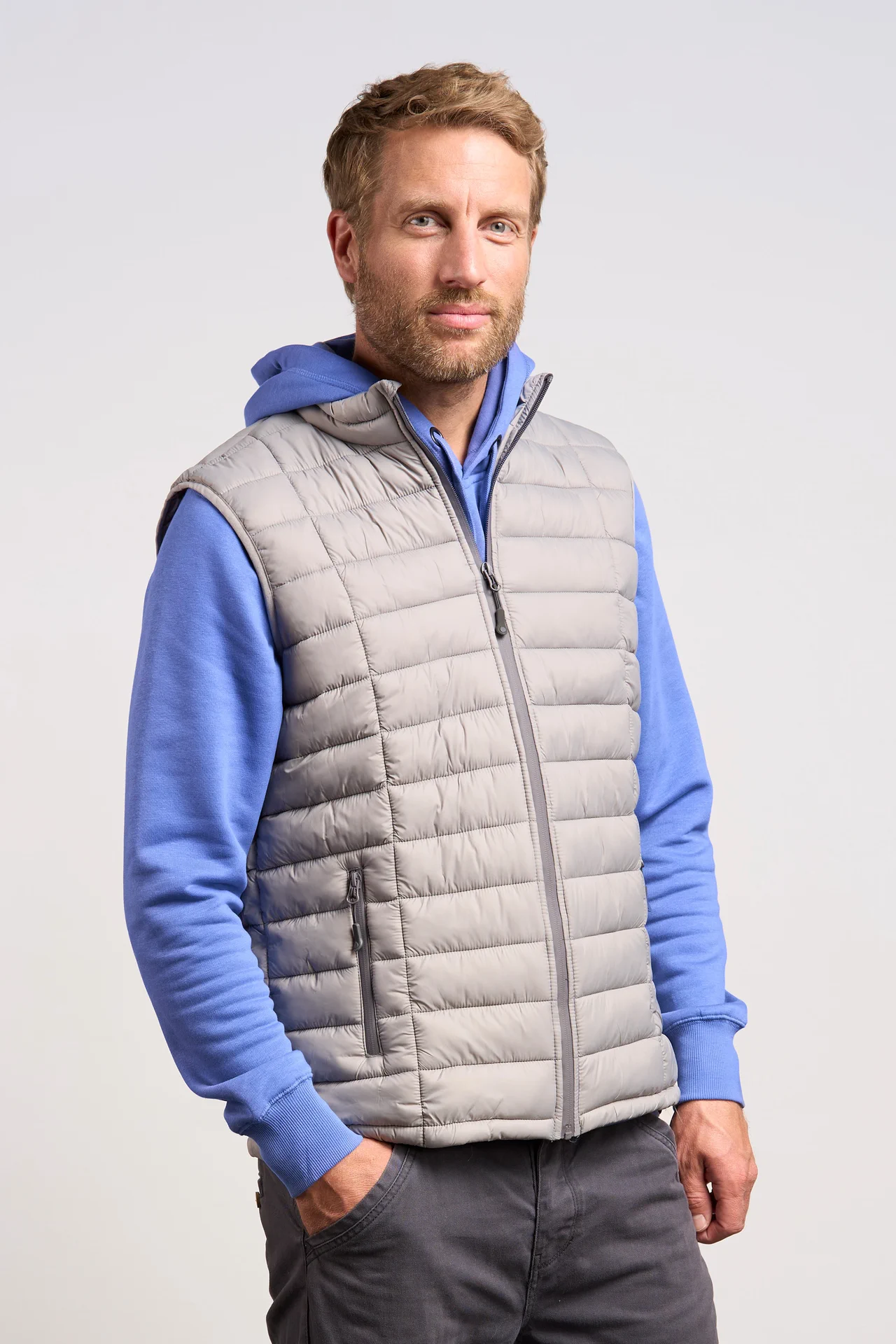 promodoro-7634-mens-padded-vest-newlightgrey-model-0 Promodoro Men´s Padded Vest