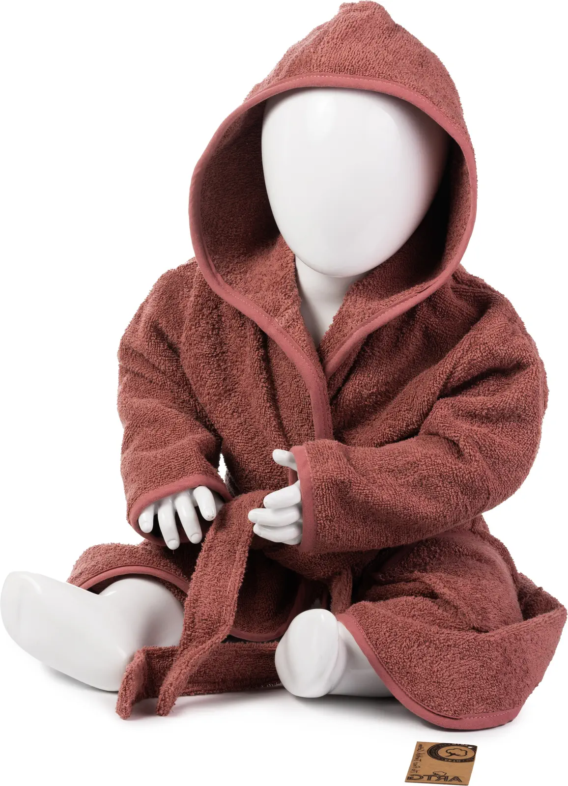 artg-ar022-babiezz-bathrobe-with-hood-oldpink-front-1 ARTG Babiezz® Bathrobe With Hood