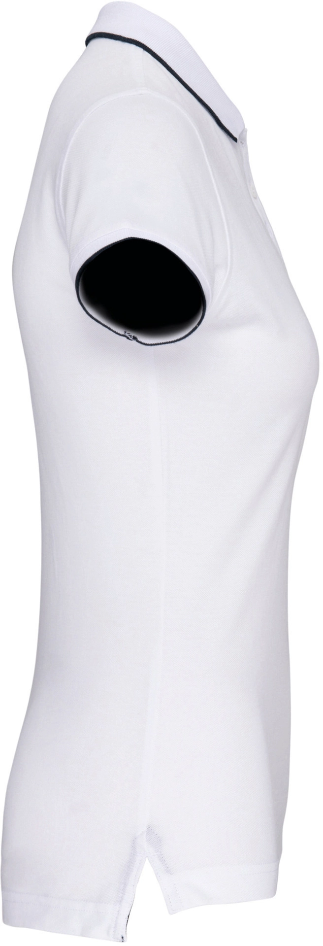 kariban-K252-damen-kontrast-pique-polo-white-navy-white-right-5 Kariban Damen Kontrast Piqué Polo