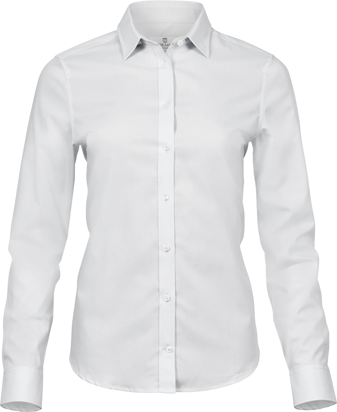 tee-jays-4025-womens-stretch-luxury-shirt-white-front-1 Tee Jays Women´s Stretch Luxury Shirt