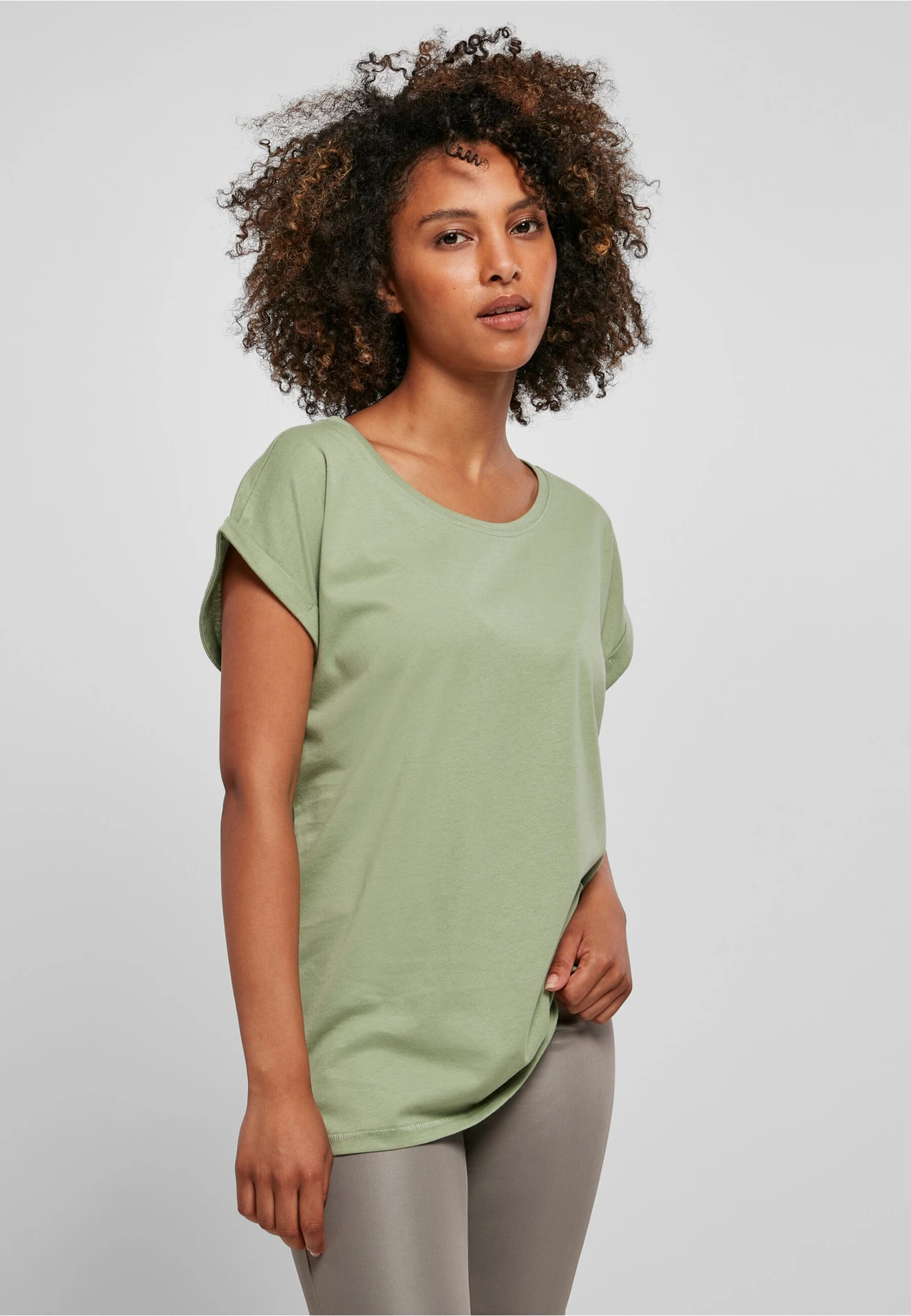 Build Your Brand Ladies Extended Shoulder Tee