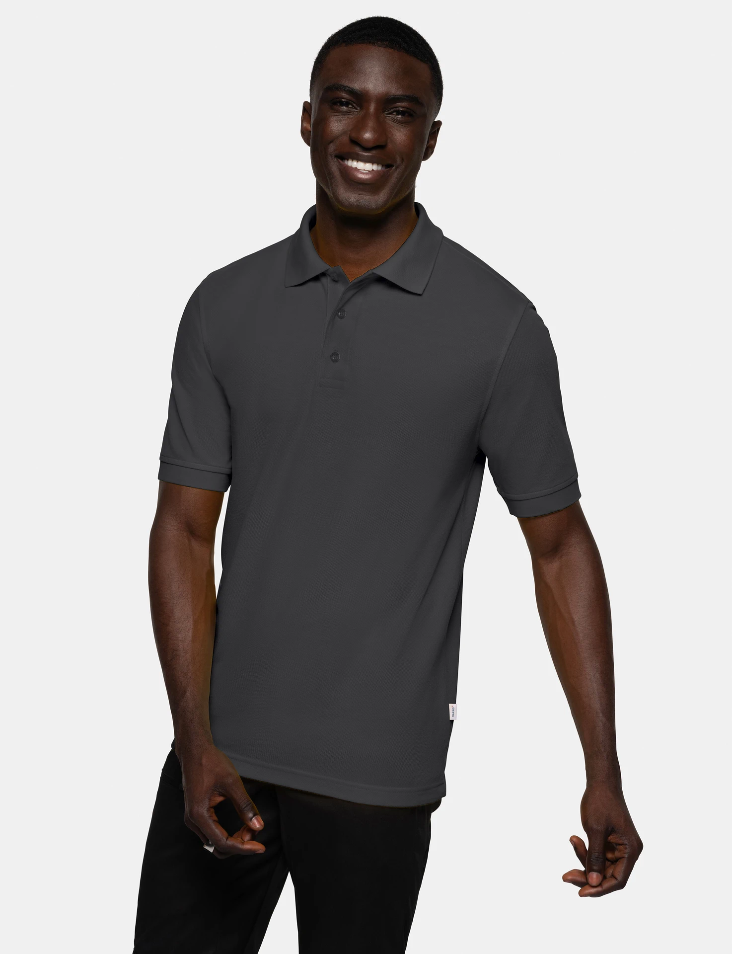 hakro-816-poloshirt-mikralinar-karbongrau-model-0 HAKRO Poloshirt 816 Mikralinar®