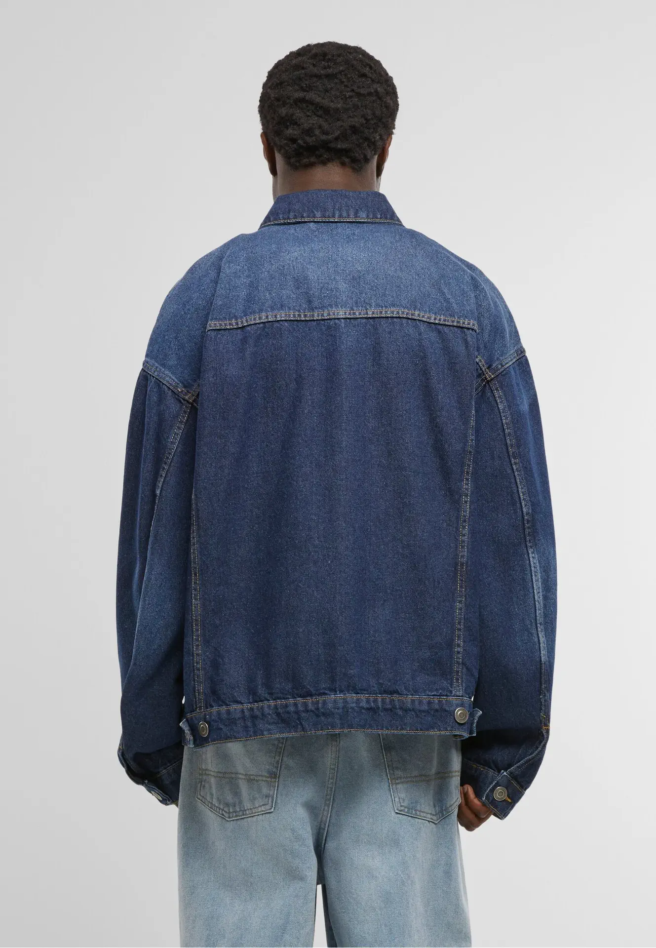 Build Your Brand Heavy Ounce Boxy Denim Jacket