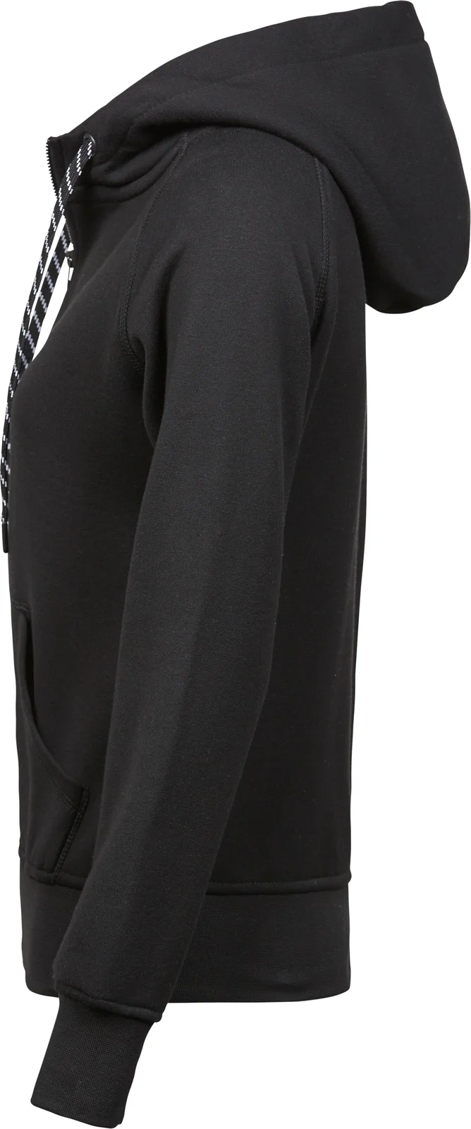 tee-jays-5436-womens-fashion-full-zip-hood-black-left-2 Tee Jays Ladies` Fashion Full Zip Hood