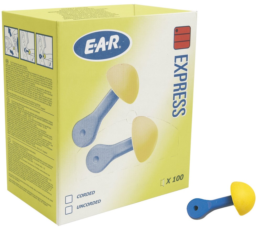 3M E-A-R Express Gehörschutzstöpsel Kissenpackung 100 Paar