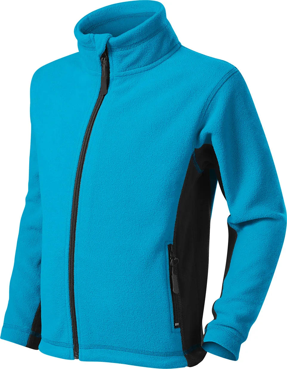 malfini-529-frosty-fleece-kinder-tuerkisblau-left-3 MALFINI Fleecejacke Kinder Frosty 529