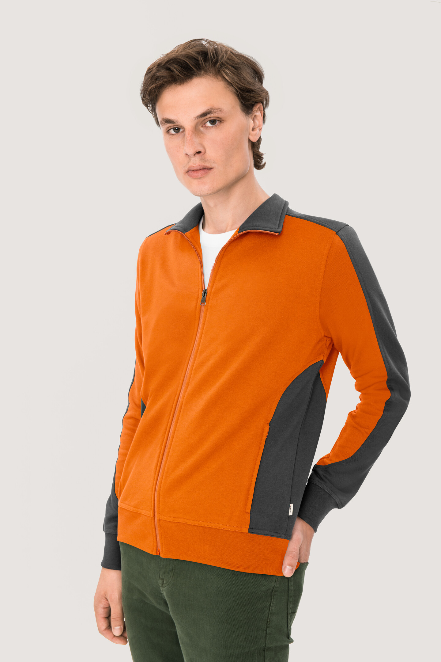 HAKRO Sweatjacke 477 Contrast Mikralinar® HAKRO Sweatjacke 477 Contrast Mikralinar®