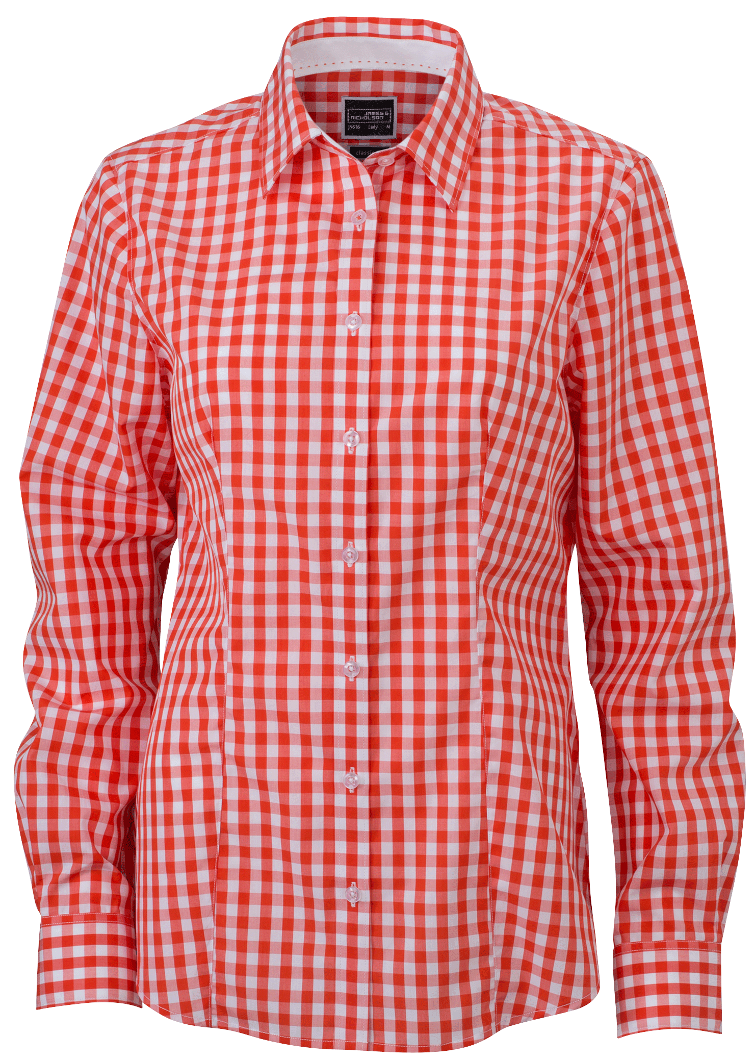James & Nicholson Ladies Checked Blouse James & Nicholson Ladies Checked Blouse