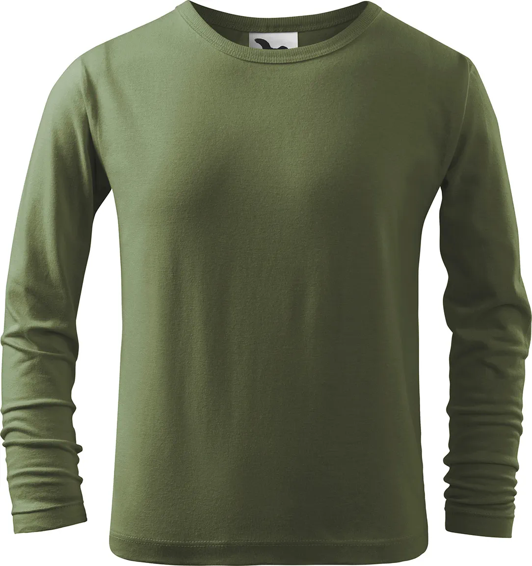malfini-121-fit-t-ls-t-shirt-kinder-khaki-front-2 MALFINI T-Shirt Kinder Fit-T LS 121