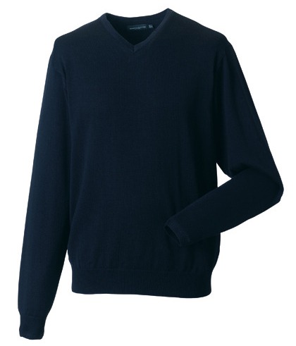 Russell Men`s V-Neck Knitted Pullover