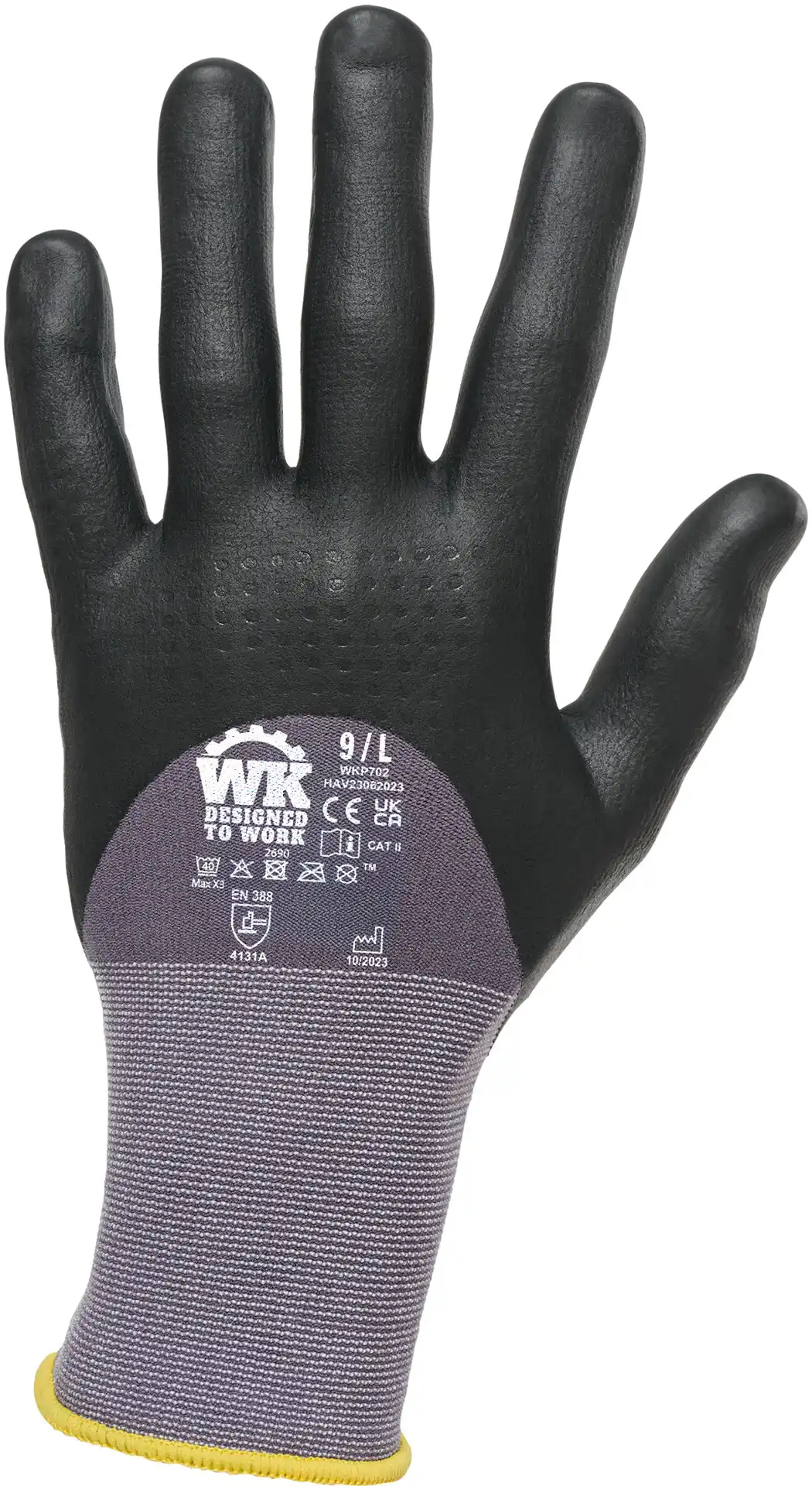 kariban-WKP702-workwear-schwerarbeits-handschuhe-grey-front-3 Kariban Workwear Schwerarbeits-Handschuhe