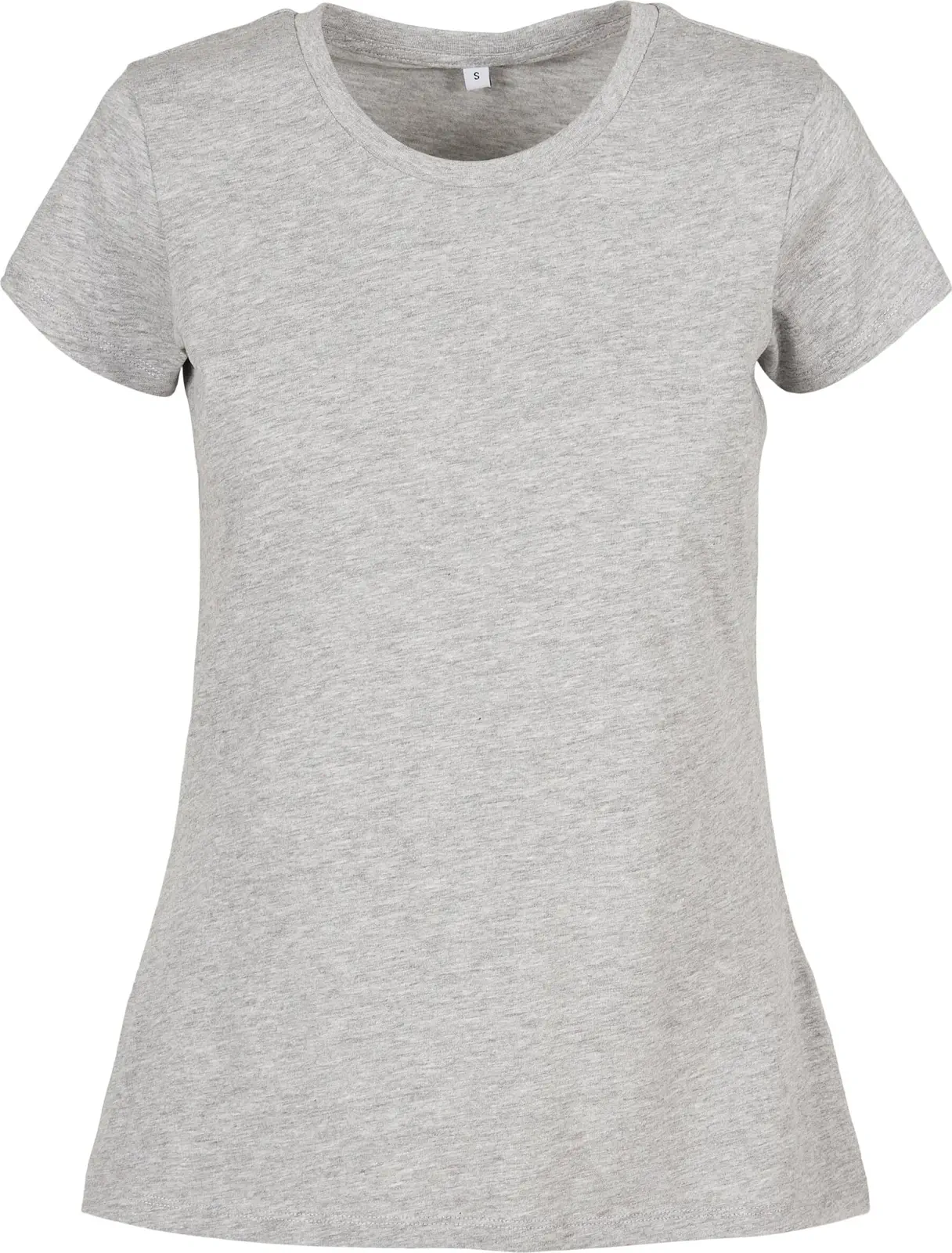 BYB-BB012-ladies-basic-t-shirt-heathergrey-front-4 Build Your Brand Ladies Basic Tee