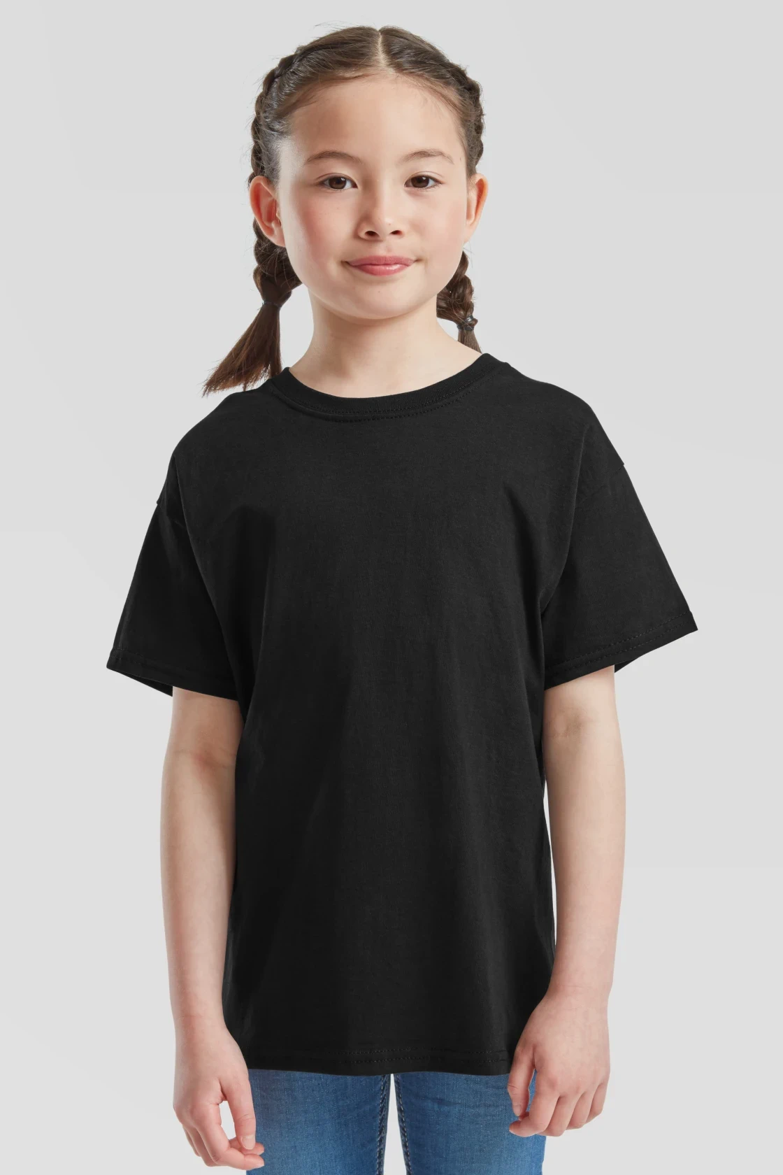fruit-of-the-loom-61-033-0-kids-valueweight-t-shirt-black-model-0 F.O.L. Kids Valueweight T