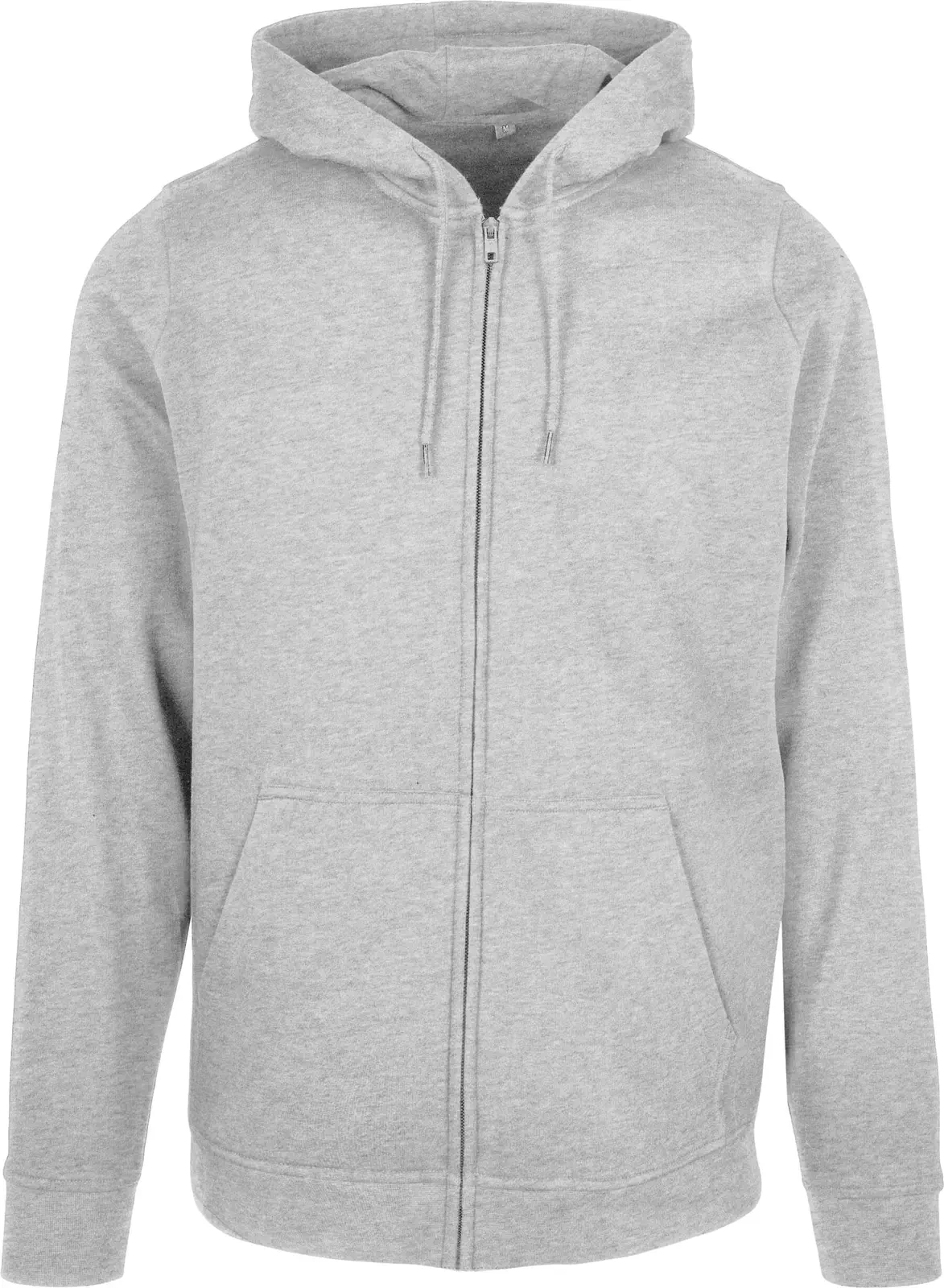 BYB-BB008-basic-zip-hoody-heathergrey-front-4 Build Your Brand Basic Zip Hoody