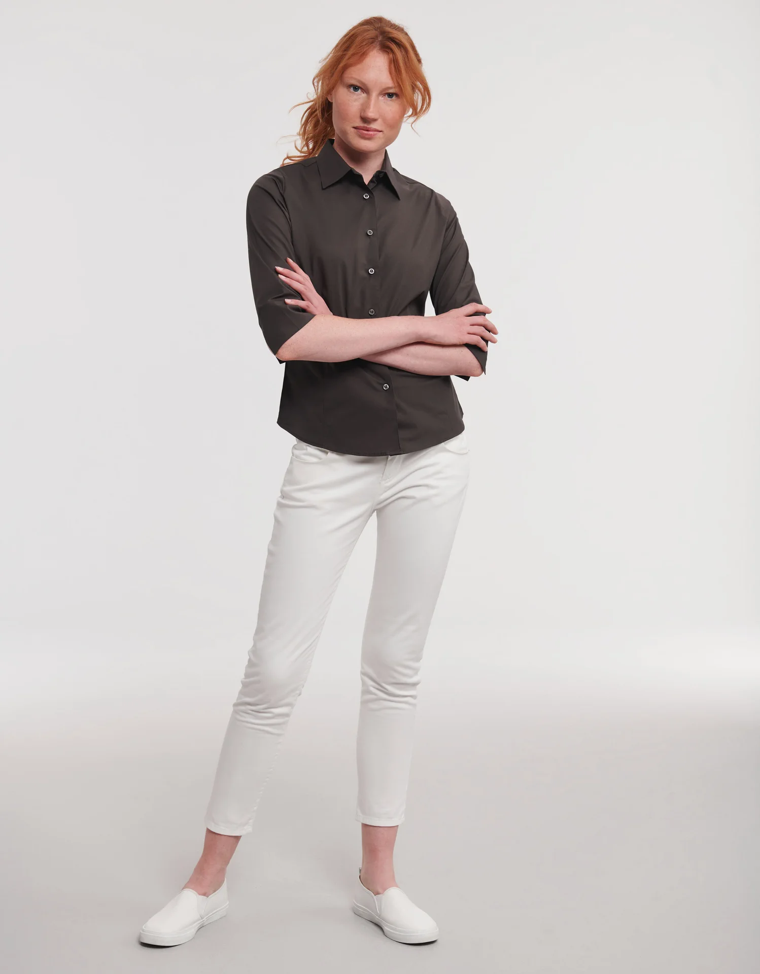 Russell Ladies Long Sleeve Easy Care Fitted Shirt