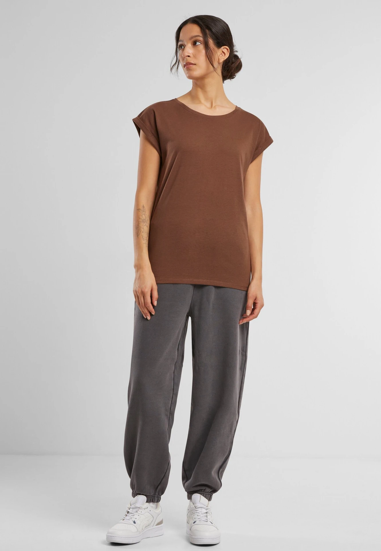 Build Your Brand Ladies Extended Shoulder Tee
