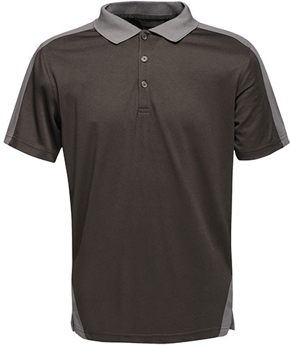 regatta-trs-174-contrast-coolweave-polo-black-seal-grey-solid-front-2 Regatta Contrast Coolweave Polo