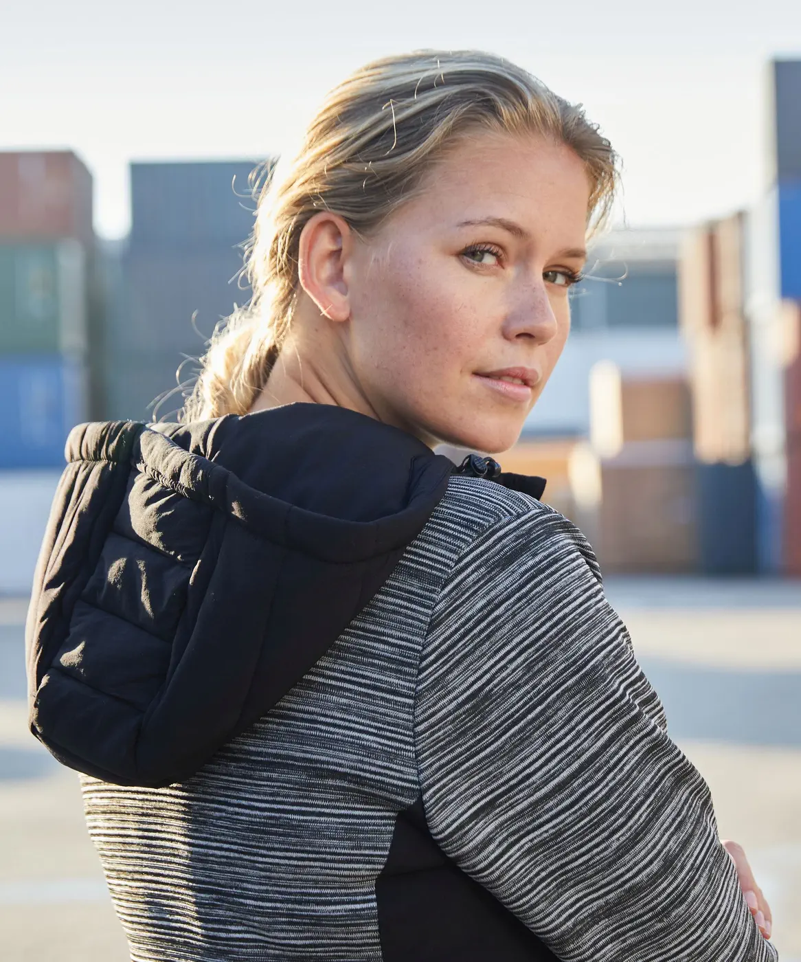 James & Nicholson Ladies´ Padded Hybrid Jacket