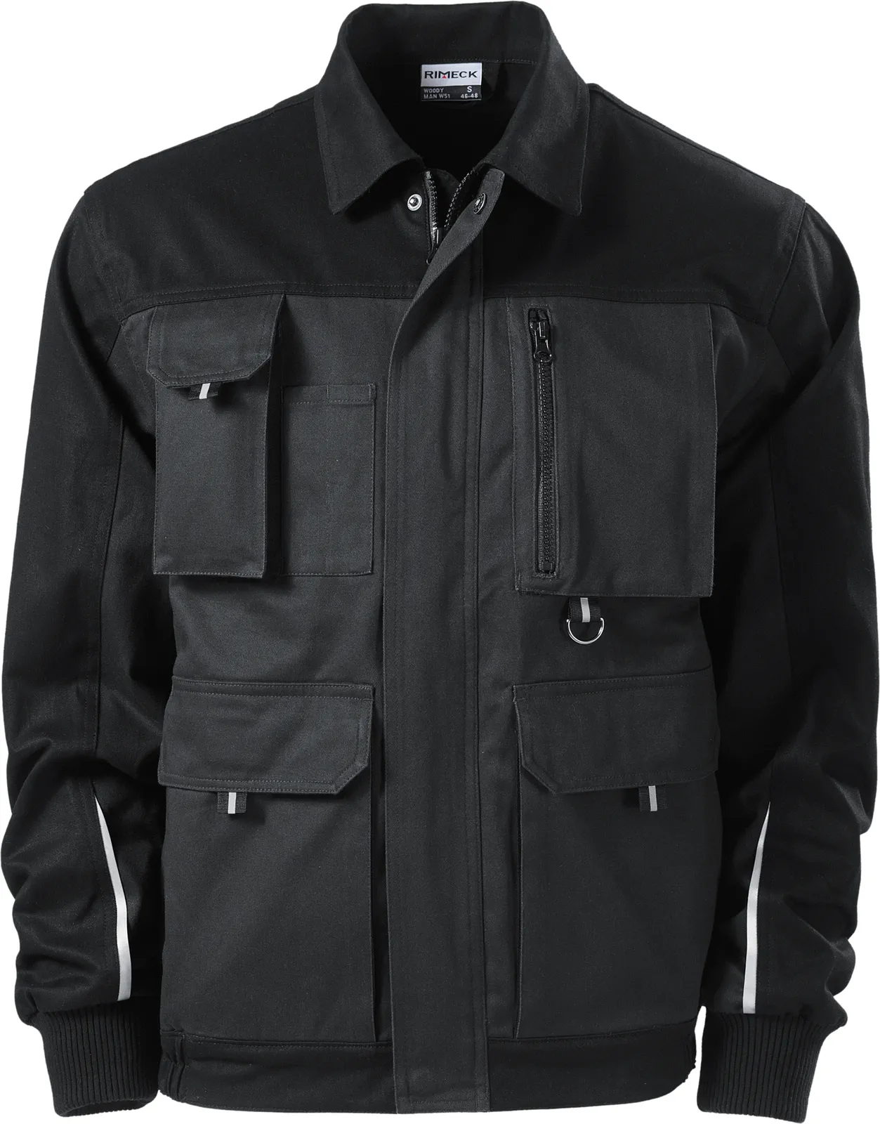 rimeck-w51-arbeitsjacke-woody-ebonygrau-front-2 RIMECK Arbeitsjacke Woody W51