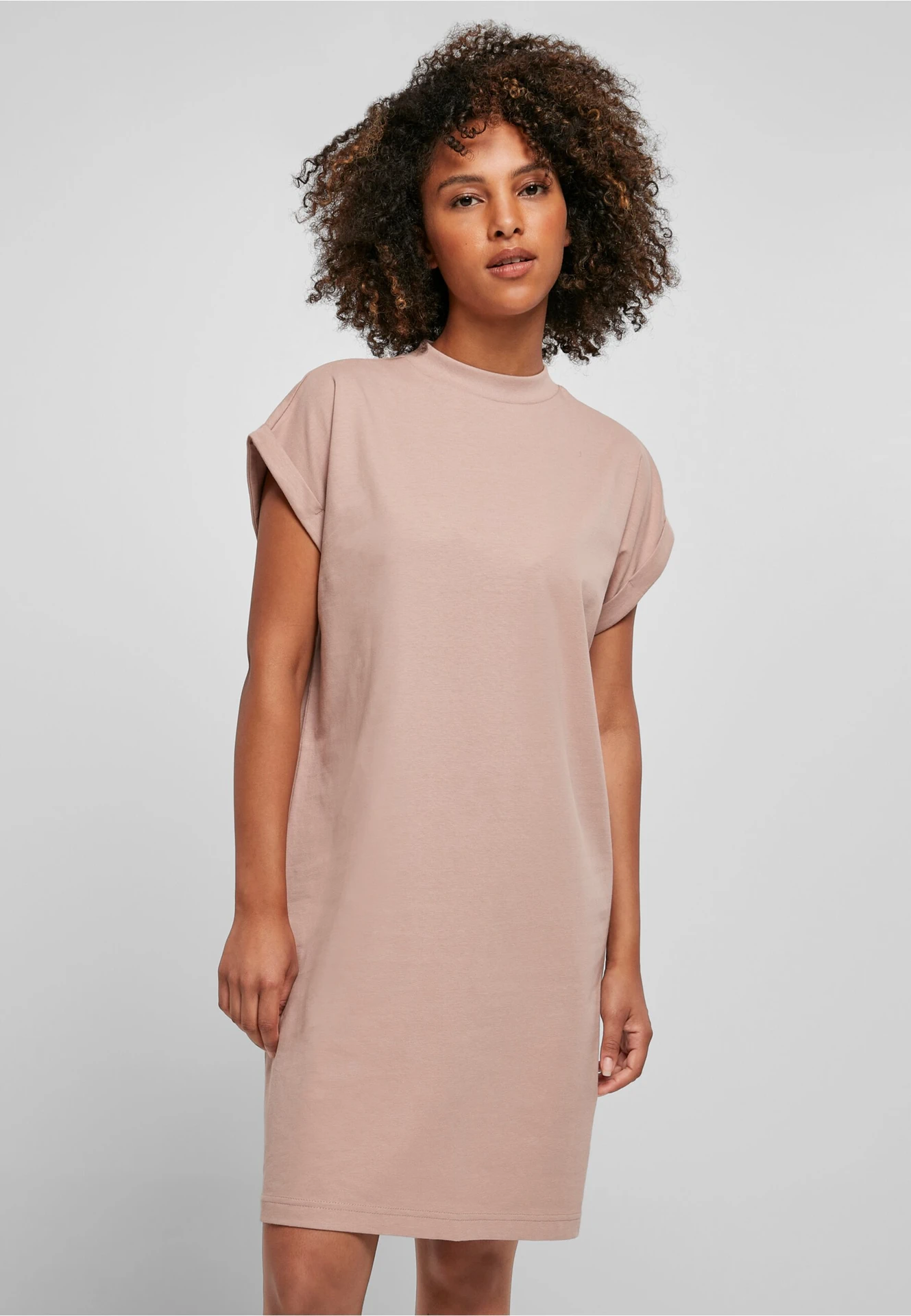 Build Your Brand Ladies Turtle Extended Shoulder Dress