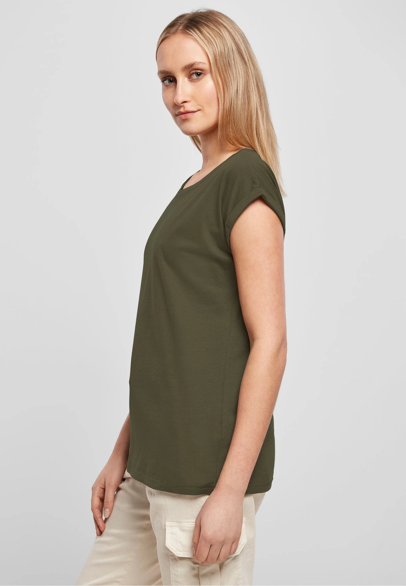 Build Your Brand Ladies Extended Shoulder Tee