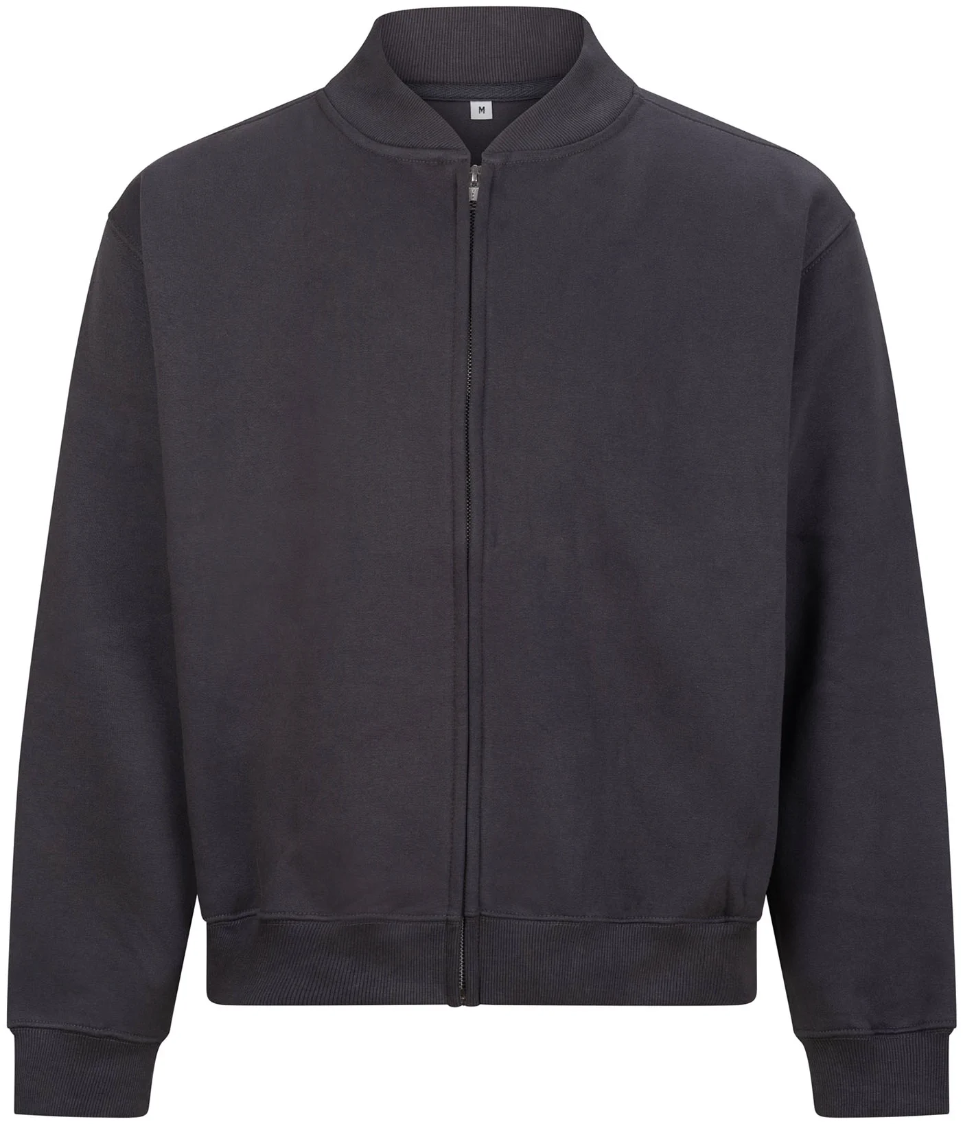 justhoods-jh124-signature-heavyweight-bomber-sweatshirt-charcoal-front-1 Just Hoods Signature Heavyweight Bomber Sweat