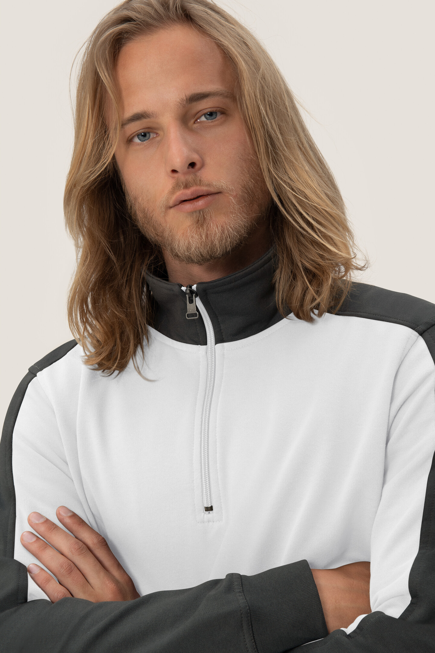 HAKRO Zip-Sweatshirt 476 Contrast Mikralinar® HAKRO Zip-Sweatshirt 476 Contrast Mikralinar®