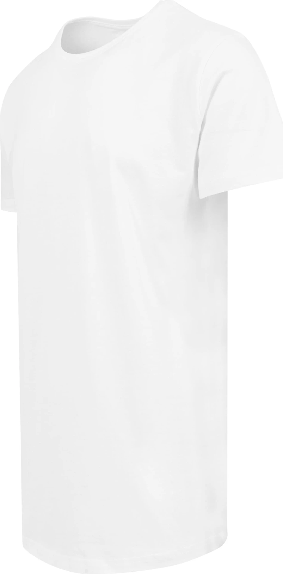 BYB-BY028-shaped-long-t-shirt-white-left-5 Build Your Brand Shaped Long Tee