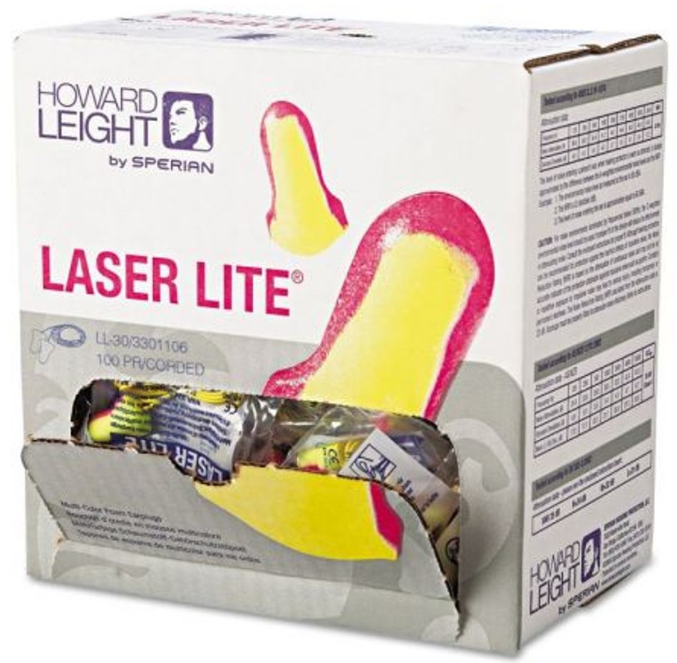 Howard Leight Laser Lite Gehörschutzstöpsel Band 100 Paar