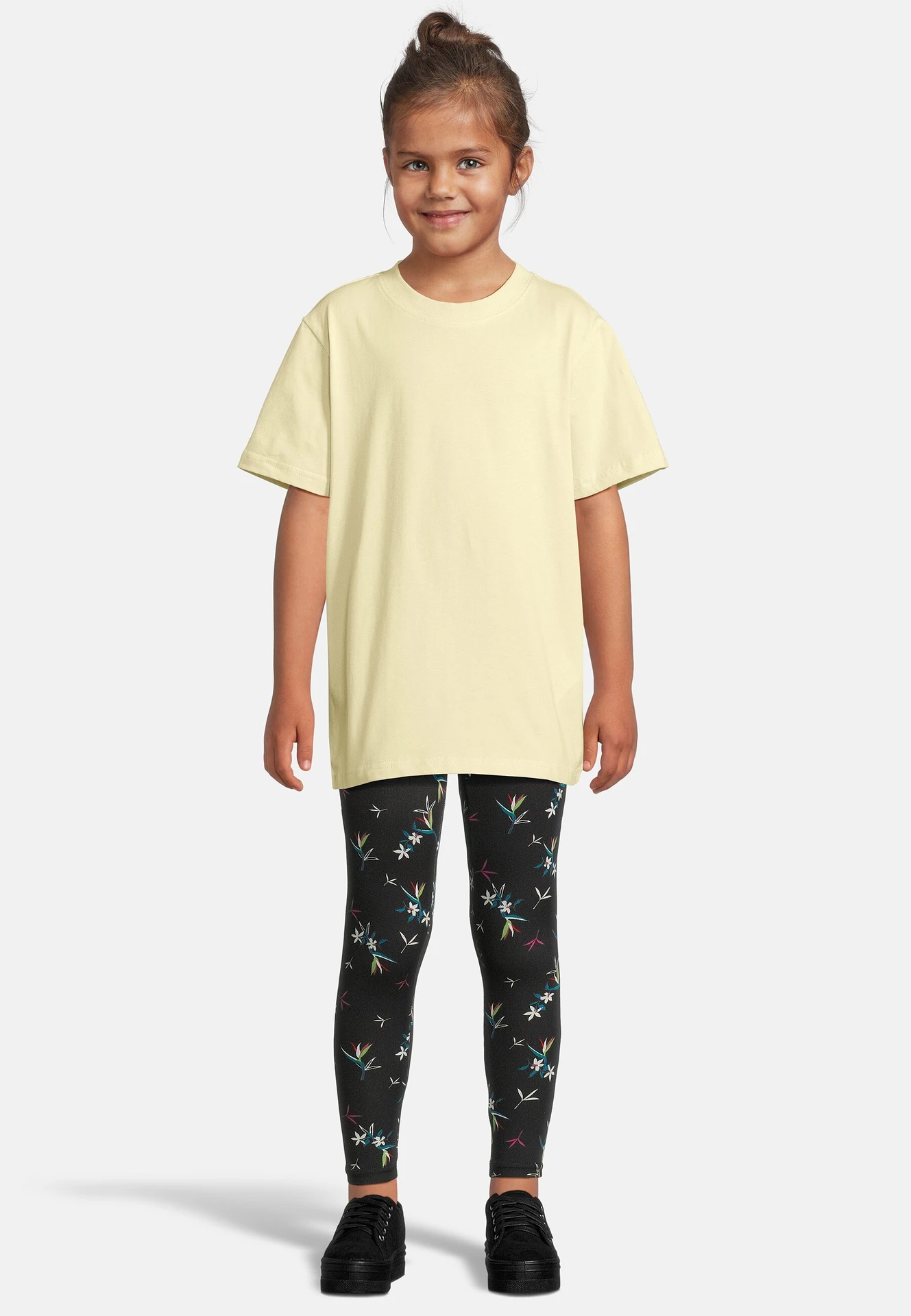 BYB-BY158-kids-basic-t-shirt-softyellow-model-3 Build Your Brand Kids Basic Tee 2.0