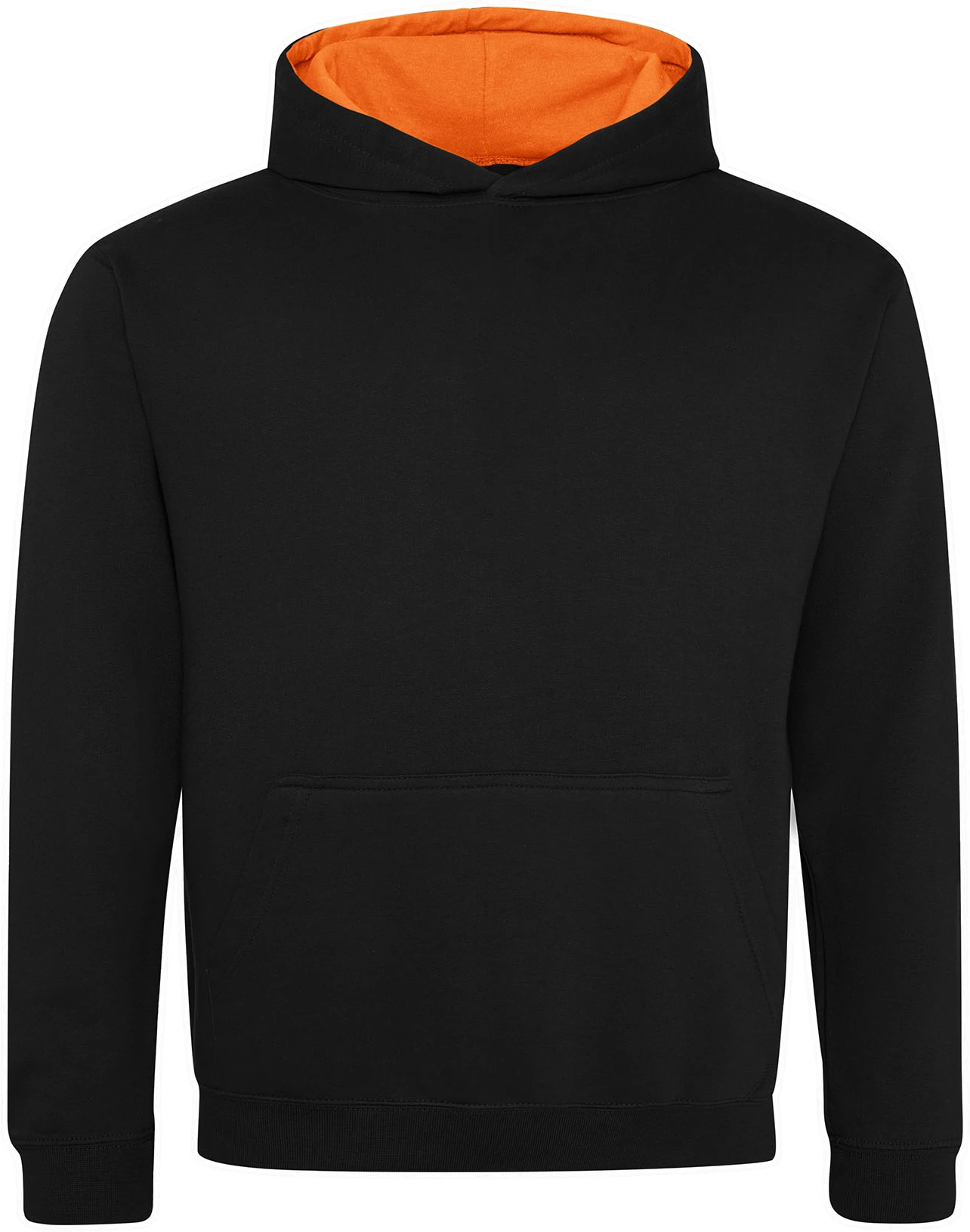 justhoods-jh003j-kids-varsity-hoodie-jetblack-orangecrush-front-1 Just Hoods Kids Varsity Hoodie