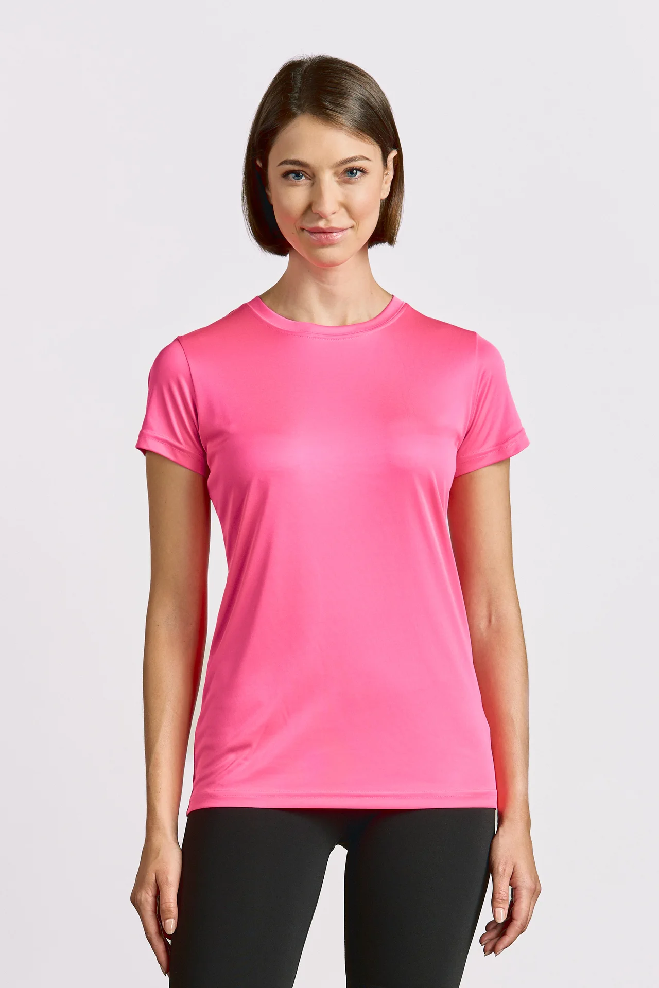 promodoro-3521-womens-performance-t-shirt-knockoutpink-model-0 Promodoro Women's Performance-T