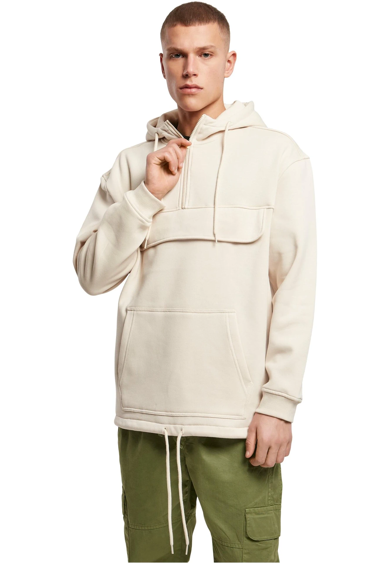 BYB-BY098-sweat-pull-over-hoody-sand-model-0 Build Your Brand Sweat Pull Over Hoody