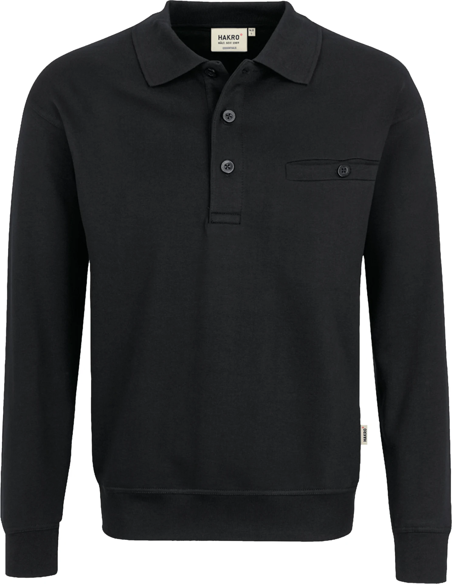 hakro-457-pocket-sweatshirt-premium-schwarz-front-1 HAKRO Pocket-Sweatshirt 457 Premium