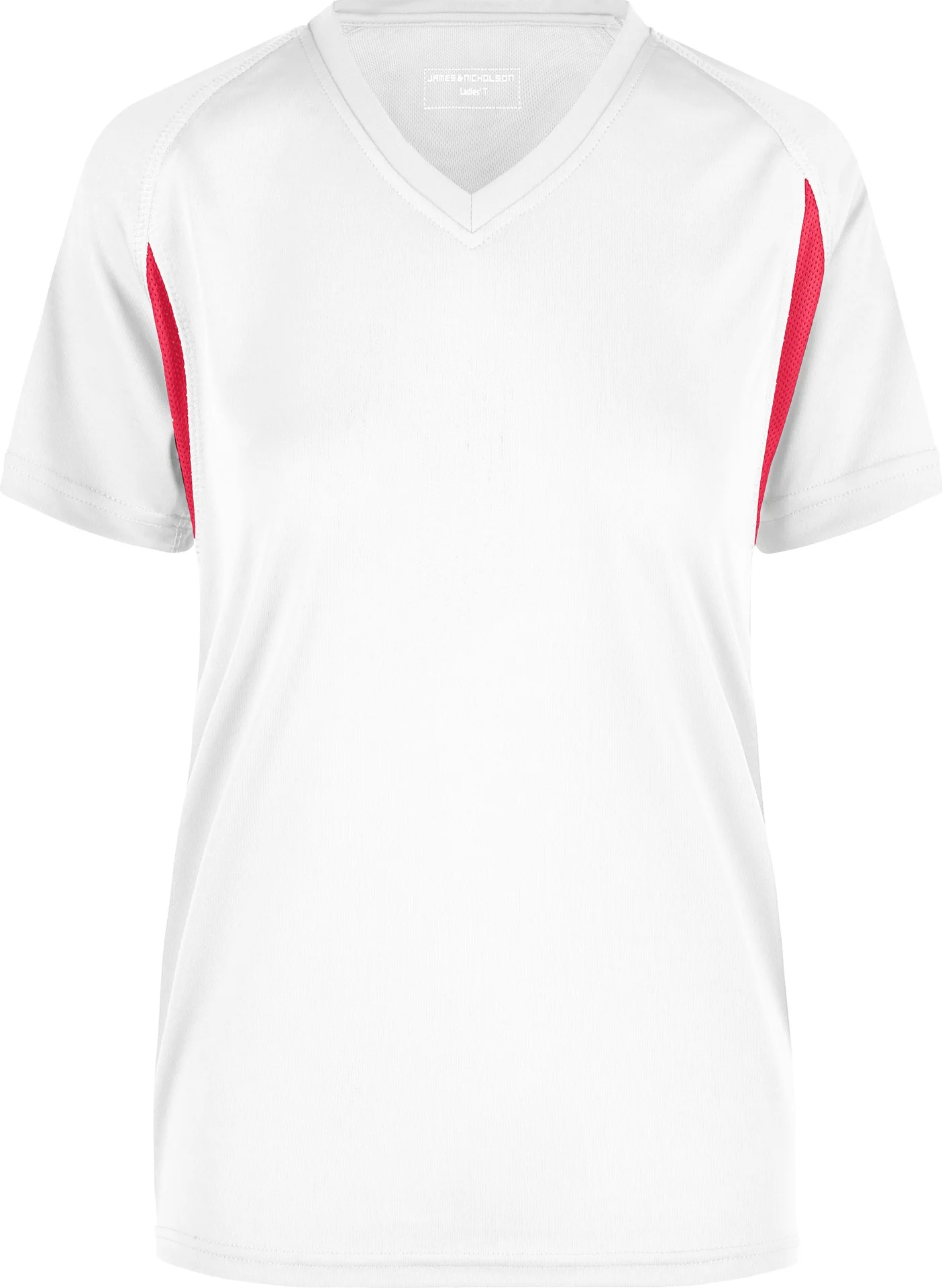 jn316-ladies-running-t-shirt-white-red-front-3 James & Nicholson Ladies Running-T (316)