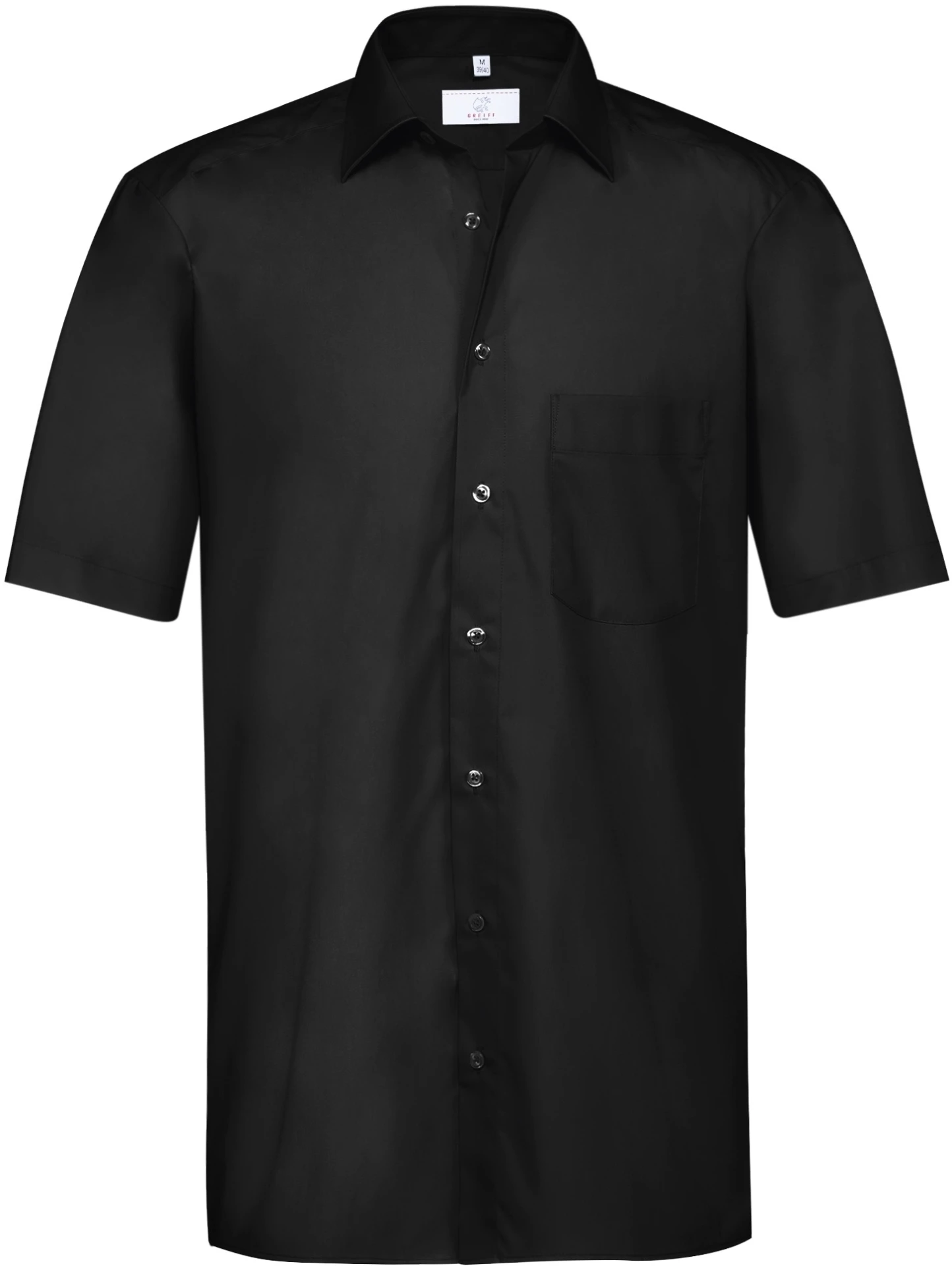 greiff-6666-herren-hemd-12-rf-basic_1120_schwarz-front-2 GREIFF Herren Hemd kurzarm BASIC Regular Fit