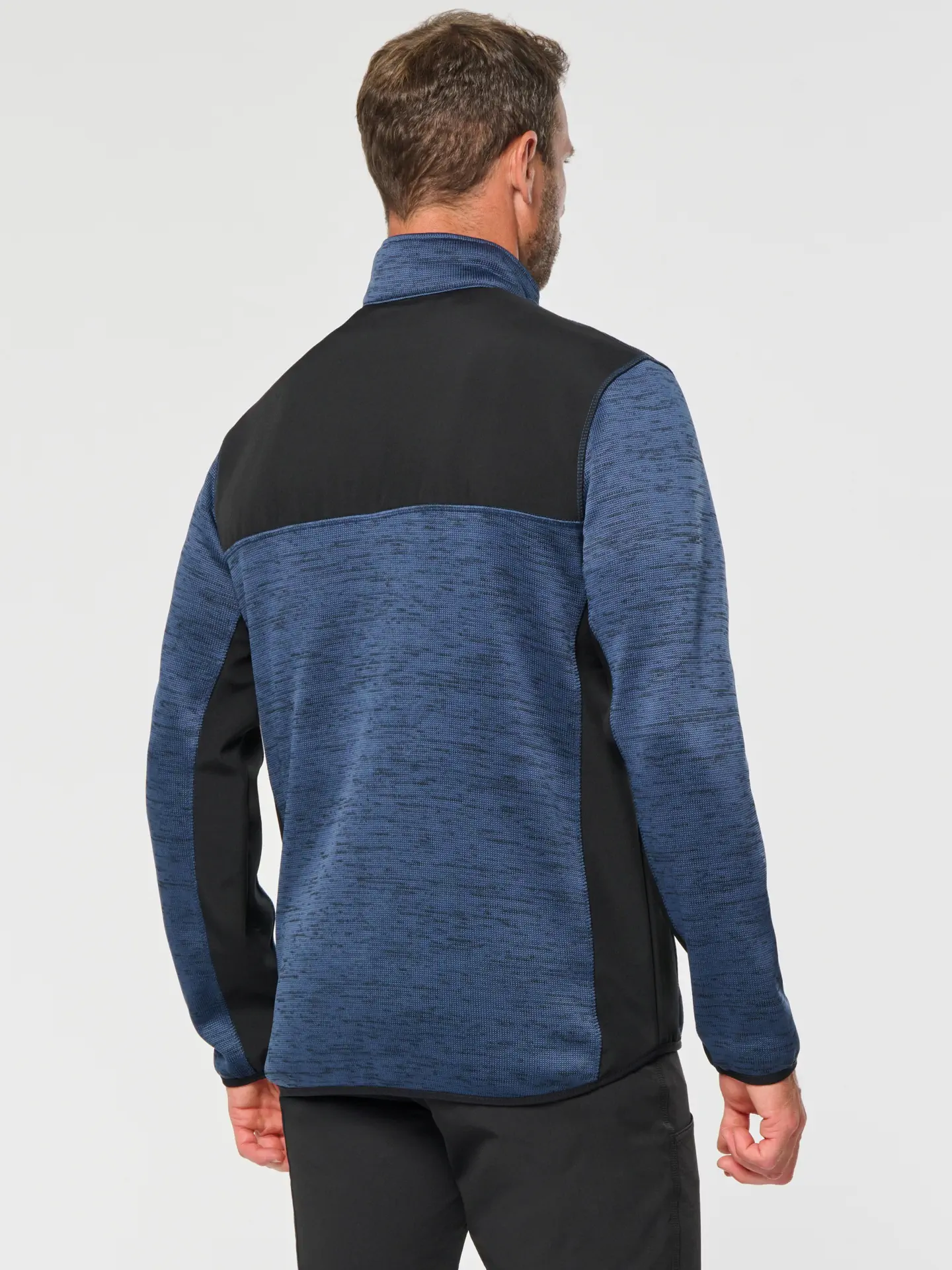 kariban-WK9108-herren-workwear-strickfleece-jacke-model-1 Kariban Herren Workwear Strickfleece Jacke