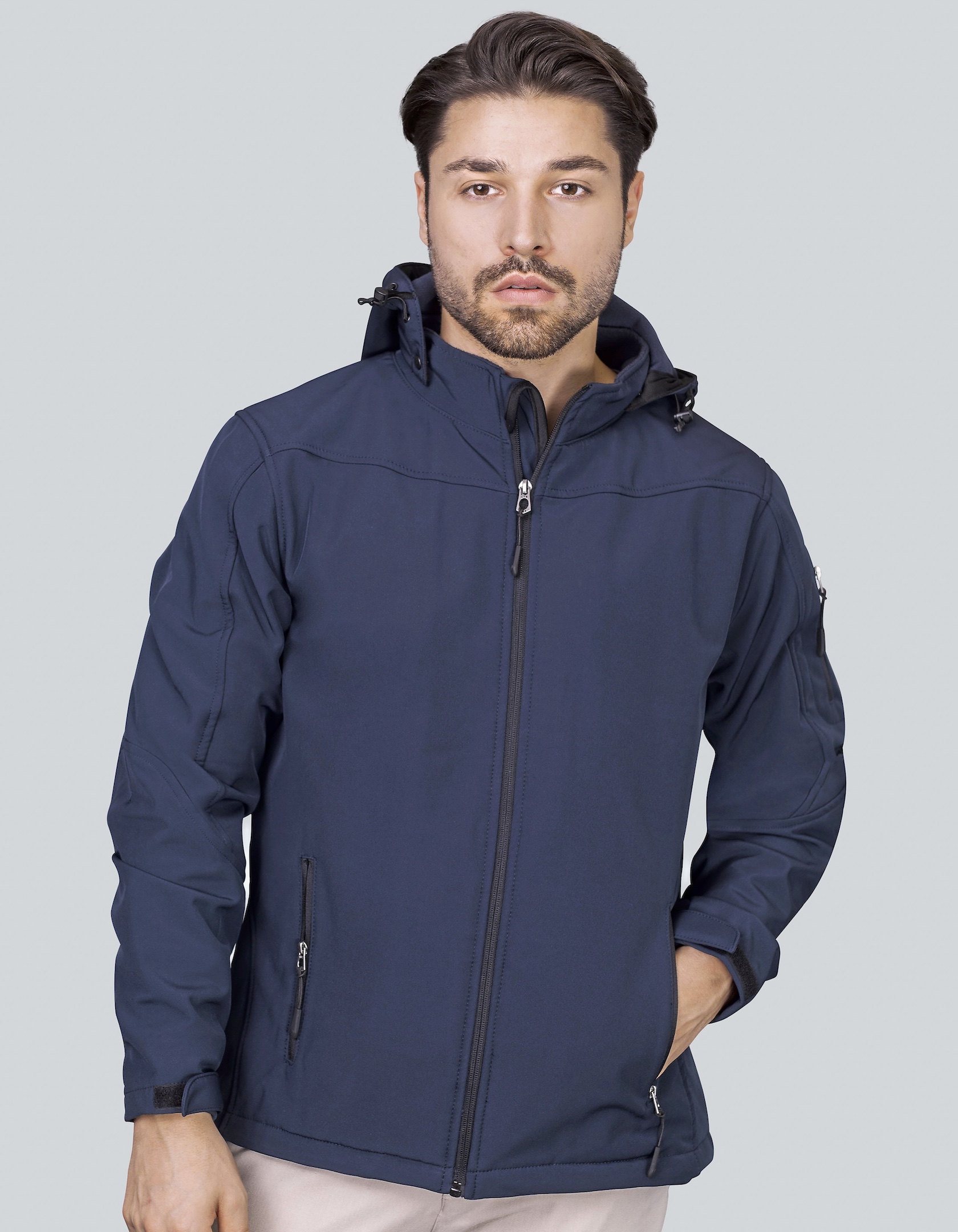 HRM Men´s Hooded Soft-Shell Jacket HRM Men´s Hooded Soft-Shell Jacket