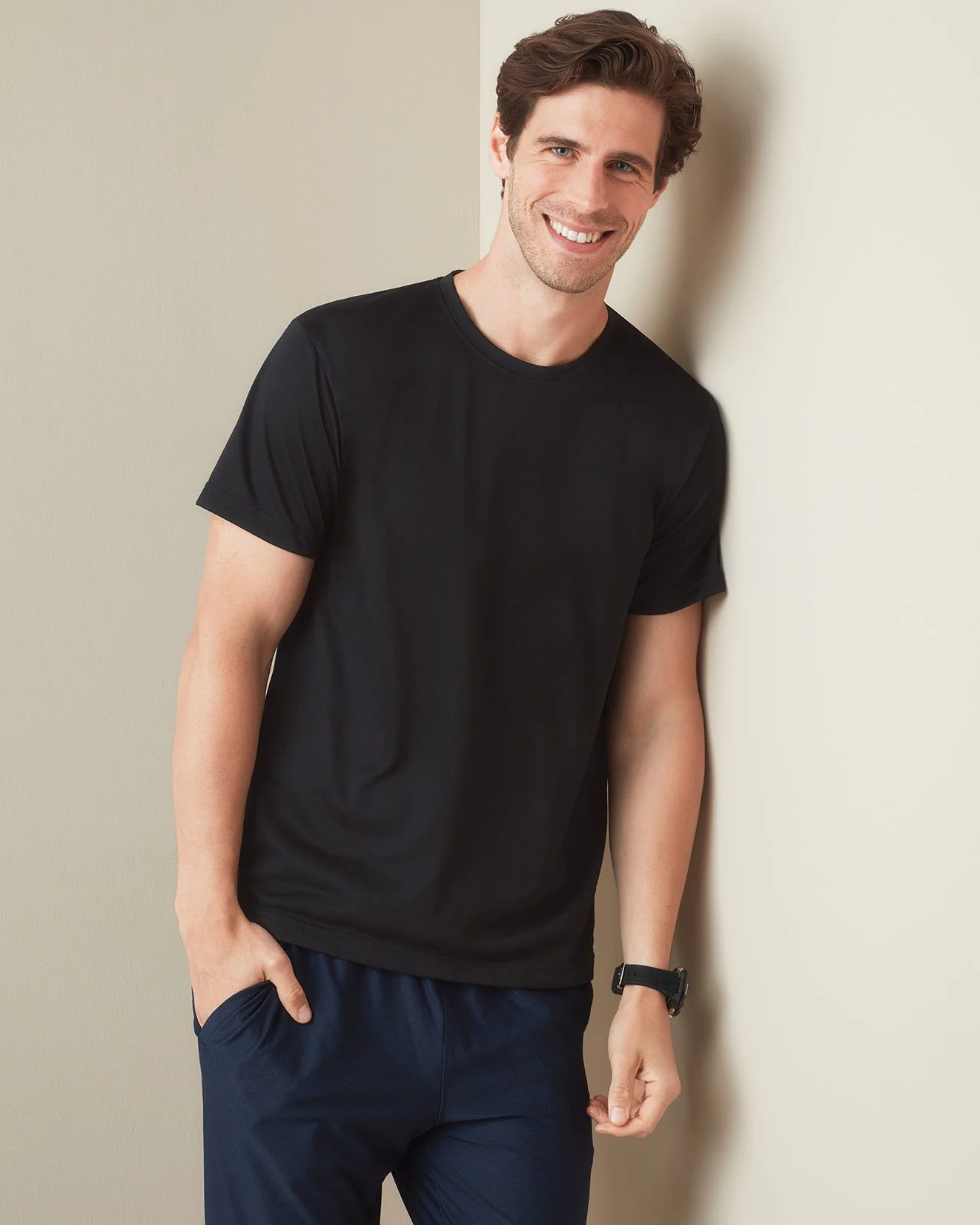stedman-st8600-cotton-touch-men-blackopal-model-1 Stedman Active Cotton Touch Crew Neck