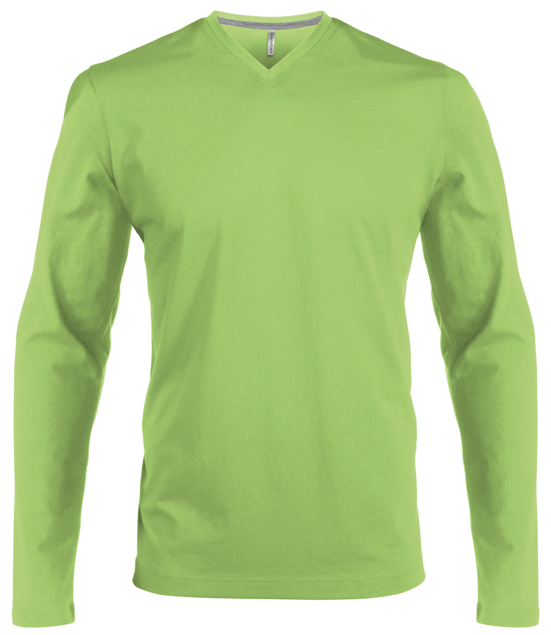 Kariban Herren V-Neck T-Shirt langarm