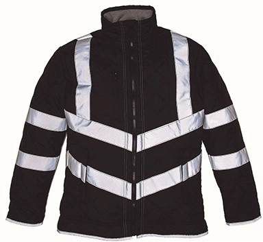 yoko-hvw706-hi-vis-kensington-jacket-with-fleece-lining-black-front-1 YOKO Hi Vis Kensington Jacket (with Fleece Lining)