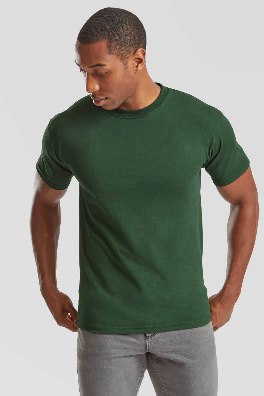 T-shirt SS433 Taglie Grandi Maglietta A Manica Lunga Fruit Of The Loom SS433 - Tinta Unita In Cotone 100%, Taglie Dalla S Alla 5XL Maglietta Maniche Lunghe Cotone - Foto 3