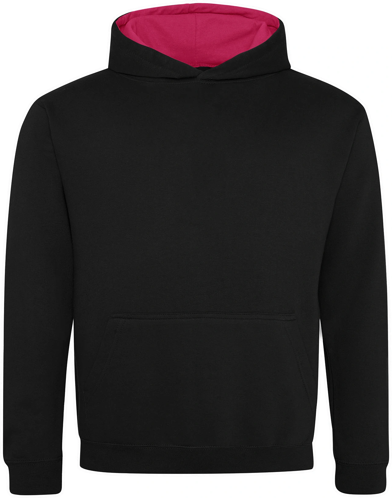 justhoods-jh003j-kids-varsity-hoodie-jetblack-hotpink-front-1 Just Hoods Kids Varsity Hoodie