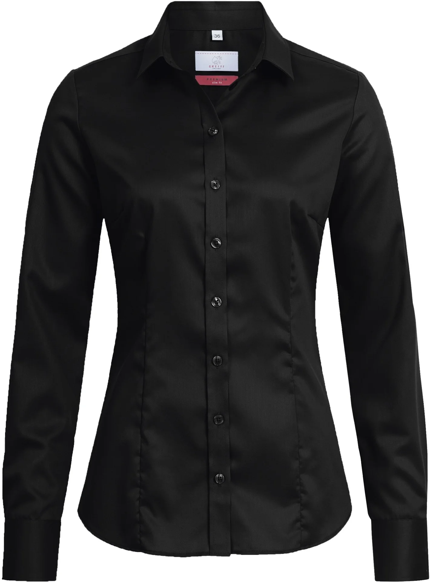 greiff-6560-damen-bluse-11-sf-premiu_1200_schwarz-front-2 GREIFF Damen Bluse Kentkragen PREMIUM Slim Fit