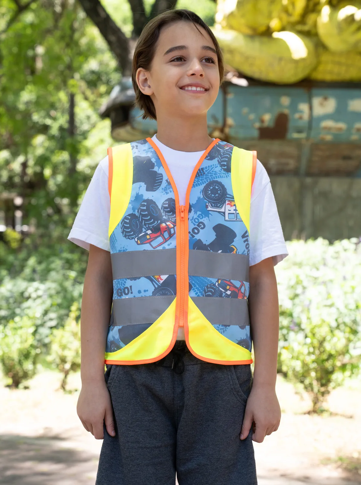 korntex-actveh-childrens-safety-vest-action-vehicle-fun-co2-neutral-monstertruck-model-1 Korntex Kinder Warnweste Action Line Vehicle