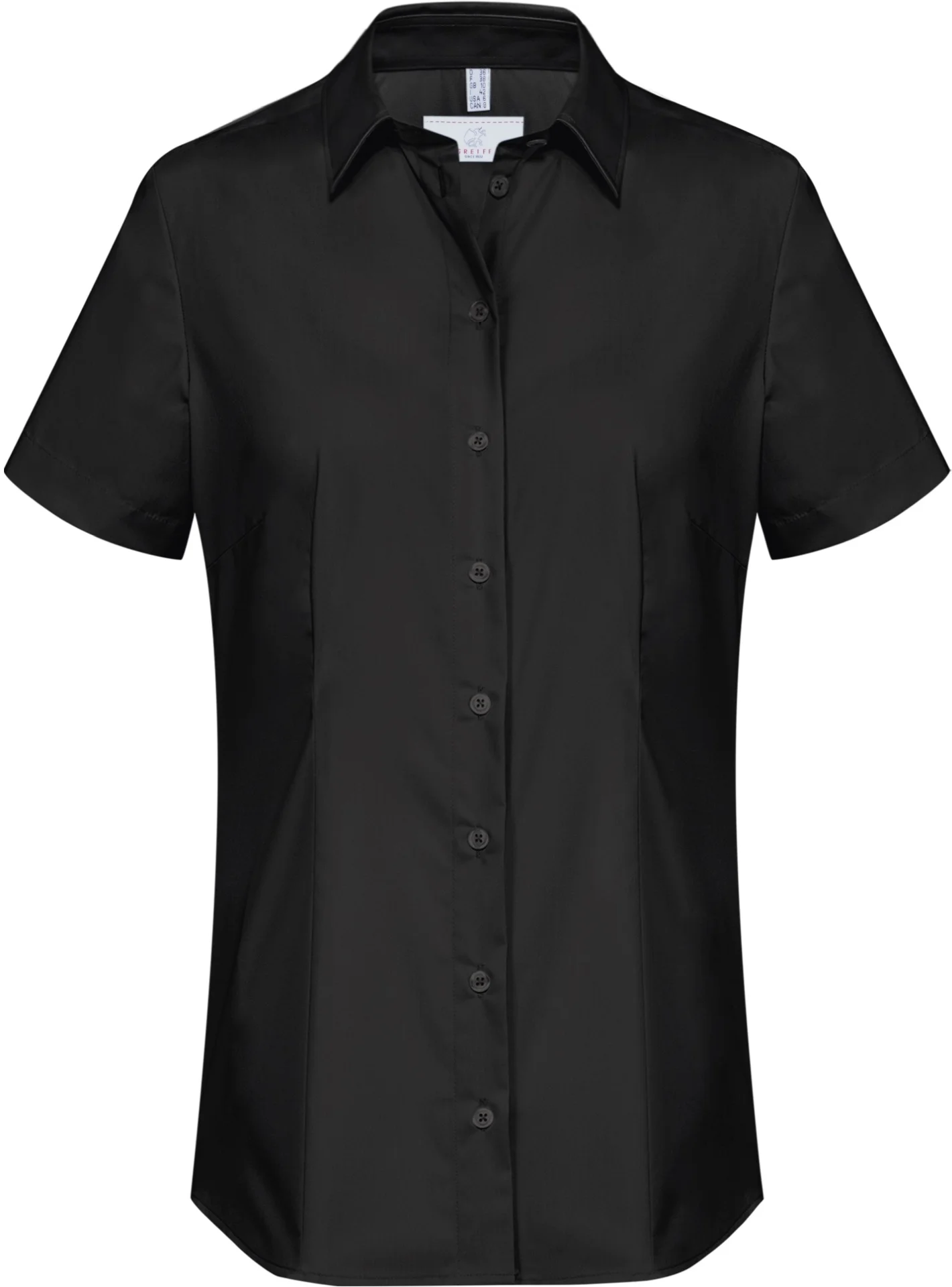 greiff-6516-damen-bluse-12-rf-basic_1120_schwarz-front-2 GREIFF Damen Bluse kurzarm BASIC Regular Fit