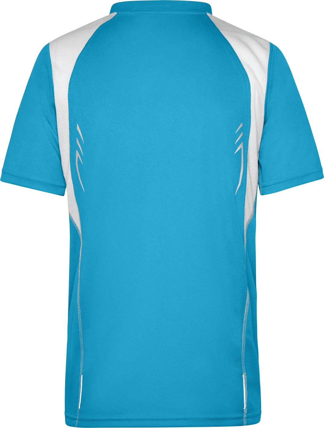 jn397-mens-running-t-shirt-turquoise-white-back-5 James & Nicholson Men's Running-T (397)