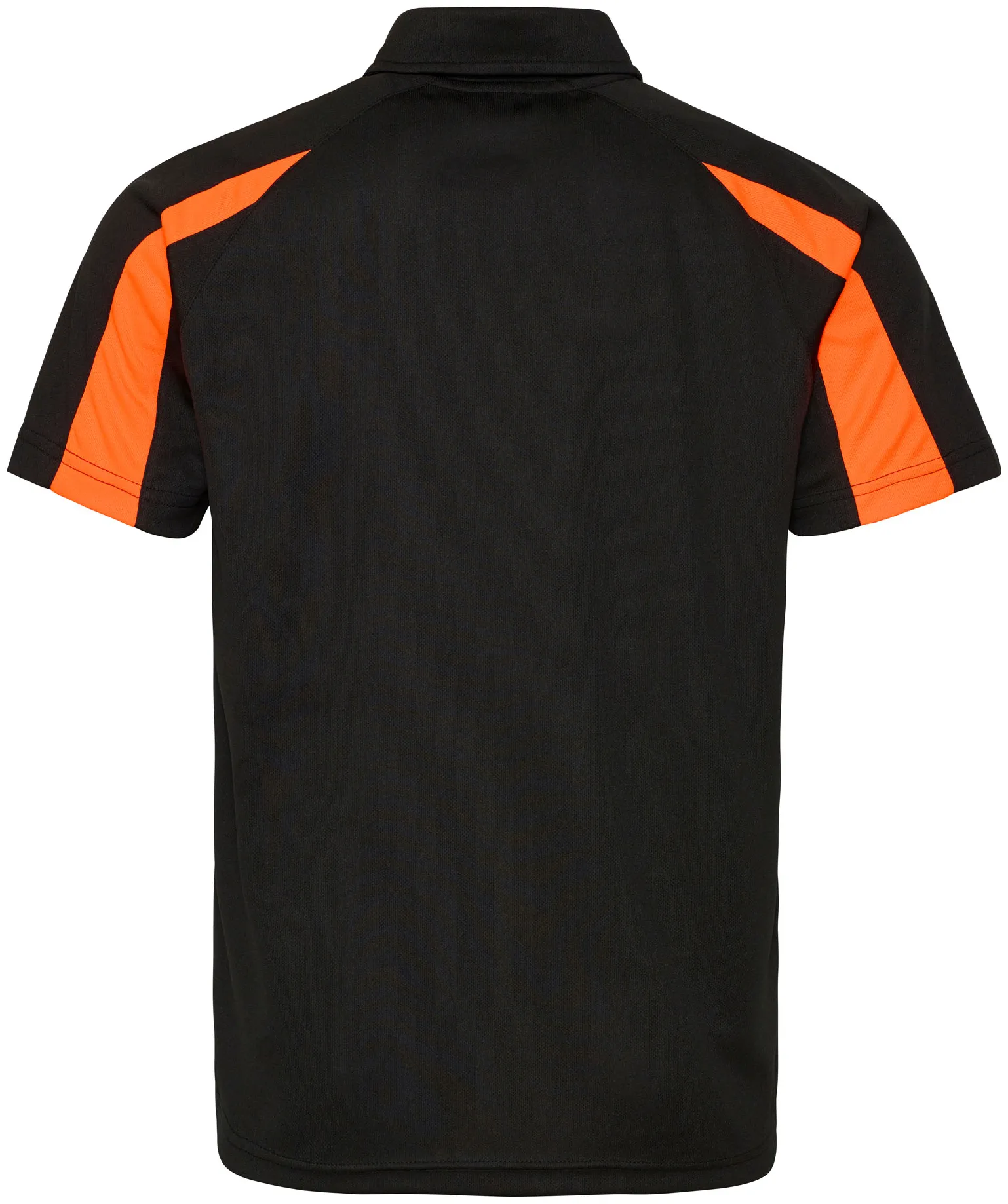 justcool-jc043-contrast-cool-poloshirt-jetblack-electricorange-back-3 Just Cool Contrast Cool Polo