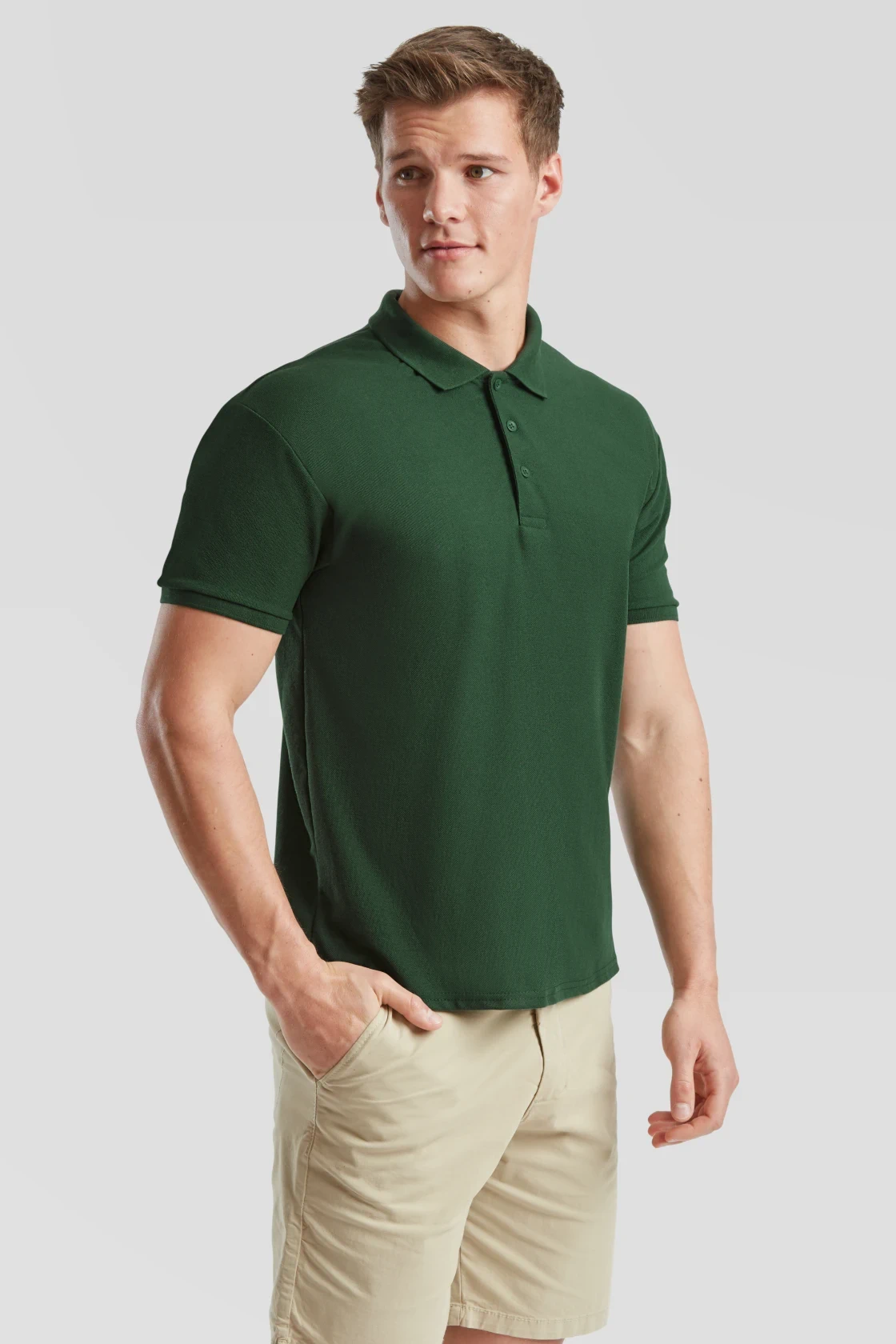 fruit-of-the-loom-63-402-0-poloshirt-65-35-bottlegreen-model-1 F.O.L. 65/35 Piqué Polo