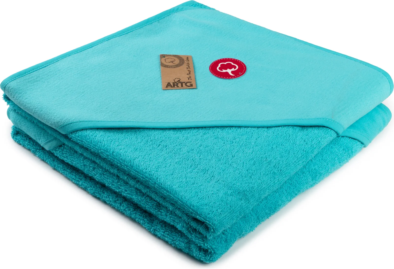 artg-ar732-print-me-baby-hooded-towel-aquablue-front-1 ARTG PRINT-Me® Baby Hooded Towel